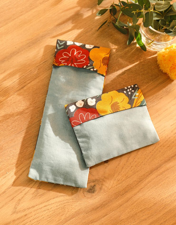Pochettes de voyage pour savon et brosse à dent - collection upcycling (gris/multicolore) Pochettes de voyage pour savon et brosse à dent - collection upcycling (gris/multicolore)