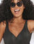 Maillot de bain 1 pièce Calayo, uni (noir)