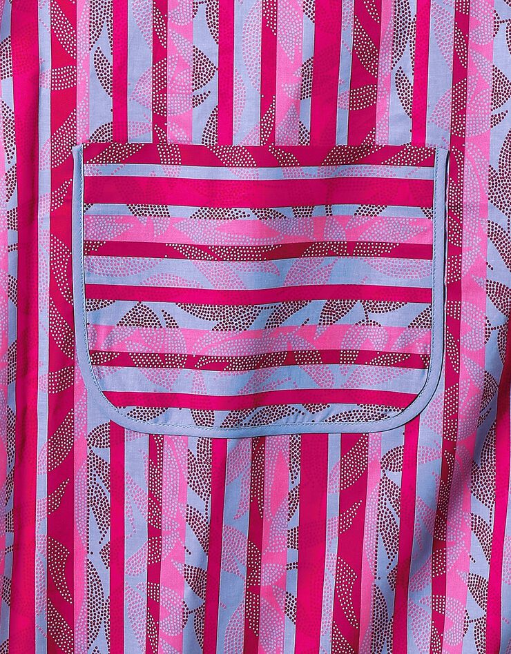 Tablier cuisine rayé forme bavette (rose)