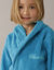 Peignoir enfant éponge à capuche personnalisable  (turquoise)