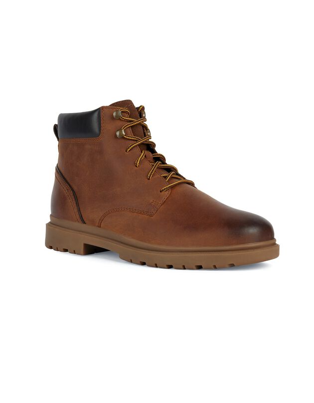 Bottines Andelo dessus cuir synthétique - largeur confort (marron)