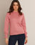 Pull col montant, finition frisotti (rose chiné)