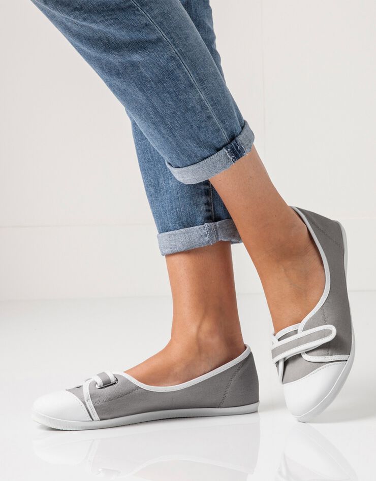 Ballerines toile (gris / blanc) Ballerines toile (gris / blanc)