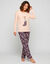 Pyjama imprim&eacute; "biche" - pochon assorti offert (p&ecirc;che)