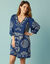 Robe évasée Spécial Petites, imprimé bicolore (indigo)