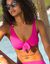 Soutien-gorge maillot Ampoza en maille texturée - forme foulard avec armatures (violine)