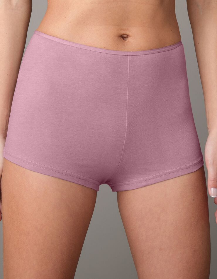 Boxer en coton extensible uni – Lot de 10 (bleu / rose) Boxer en coton extensible uni – Lot de 10 (bleu / rose)