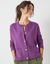Gilet boutonné manches longues, maille fantaisie (violet)