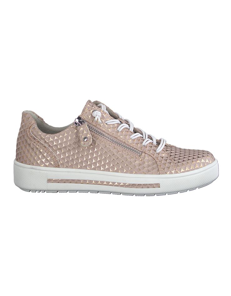 Baskets basses à lacets imprimé 3D - grande largeur (rose)