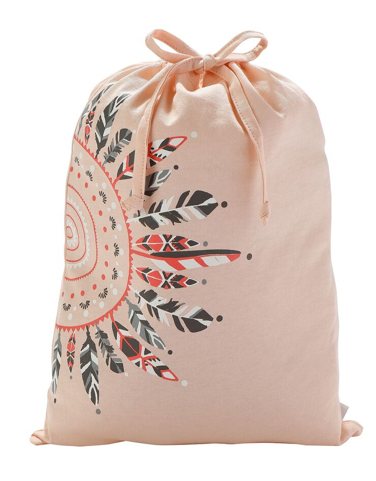 Chemise de nuit plumes avec pochon assorti (rose) Chemise de nuit plumes avec pochon assorti (rose)