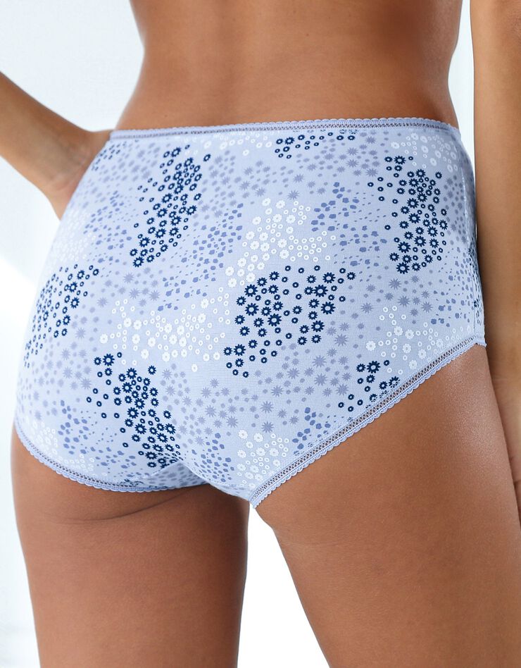 Culotte forme maxi « motifs fleurettes » - lot de 4 (bleu / jeans) Culotte forme maxi « motifs fleurettes » - lot de 4 (bleu / jeans)