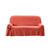 Housse bachette coton uni nouettes fauteuil canap&eacute;s (terracotta)
