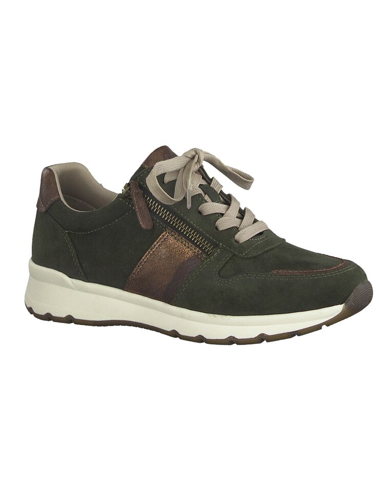 Baskets sneakers à lacets - largeur confort (kaki) Baskets sneakers à lacets - largeur confort (kaki)