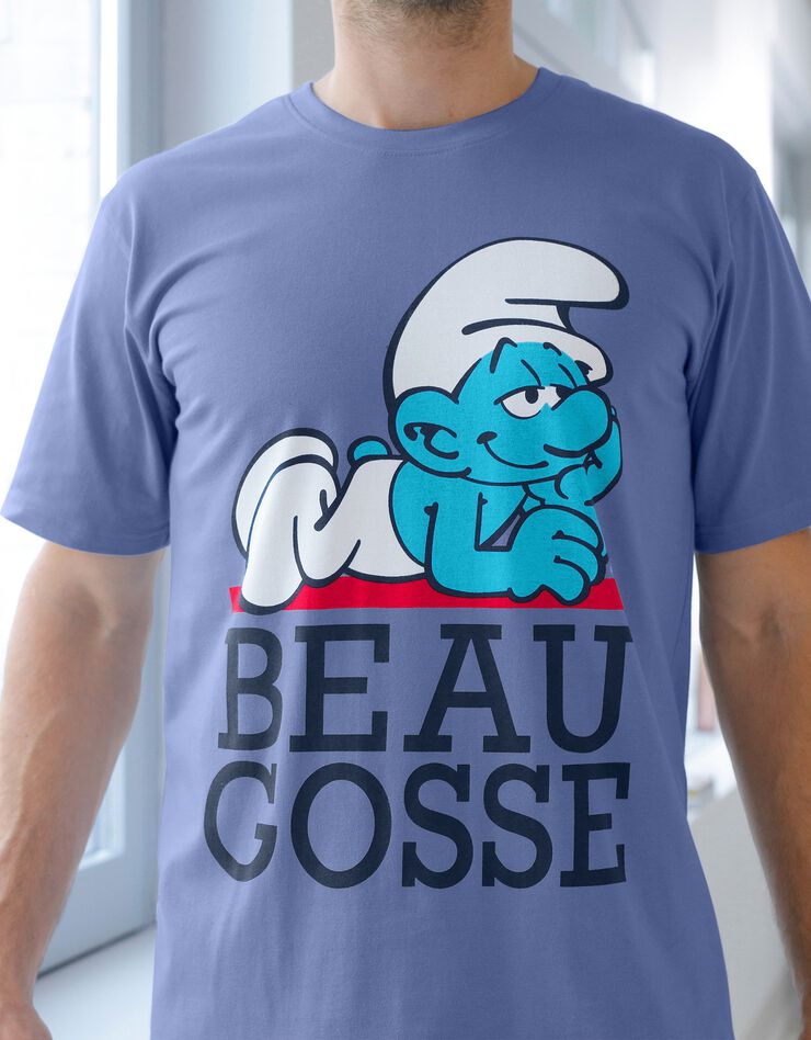 Pyjashort Schtroumpfs manches courtes (bleu) Pyjashort Schtroumpfs manches courtes (bleu)