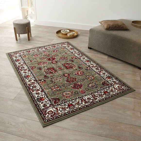 Tapis rectangulaire motifs perse (vert)