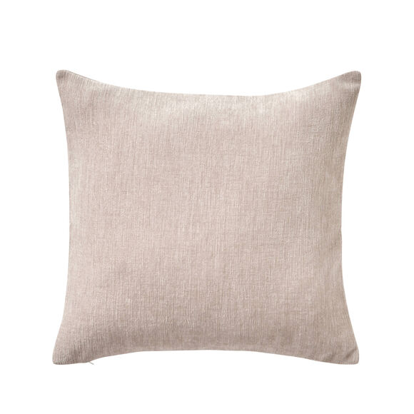 Housse de coussin chenille - lot de 2 (taupe)