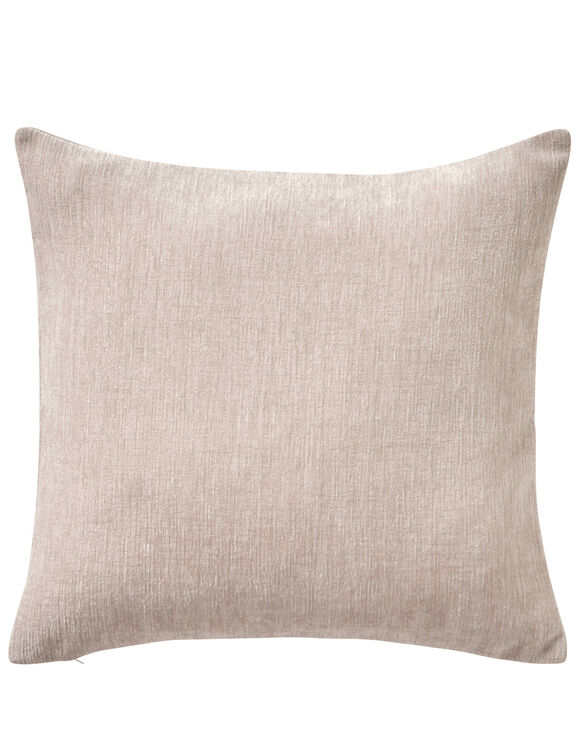 Housse de coussin chenille - lot de 2 (taupe)