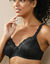Soutien-gorge emboîtant en maille satinée et dentelle « Stelina" - avec armatures (noir)