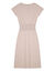 Robe pull longue, manches coudes, maille fine (beige chin&eacute;)