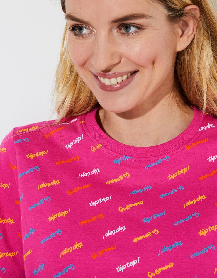 Tee-shirt imprimé femme collection Lulu la nantaise (fuchsia) Tee-shirt imprimé femme collection Lulu la nantaise (fuchsia)