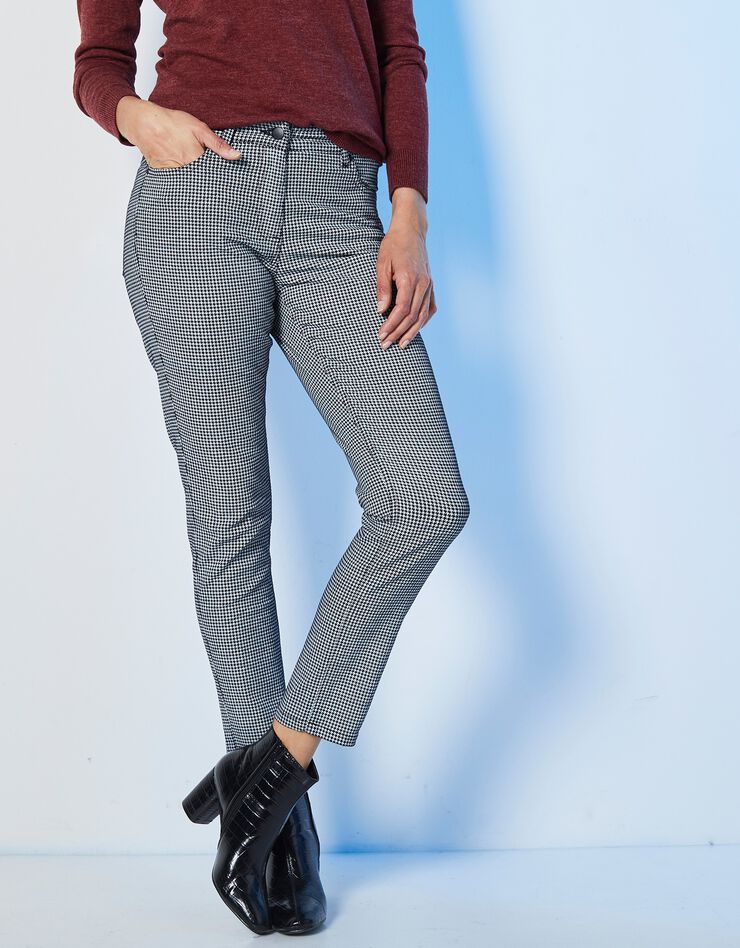 Pantalon 7/8ème stretch imprimé (noir / blanc) Pantalon 7/8ème stretch imprimé (noir / blanc)