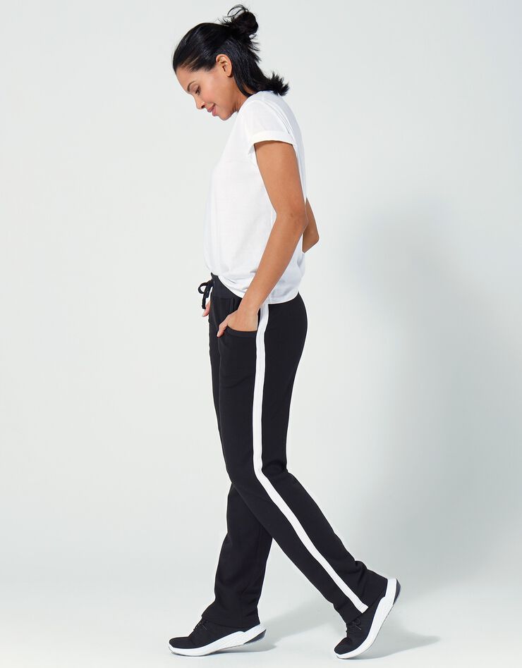 Pantalon jogging bicolore (noir / blanc)