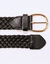 Ceinture tressée boucle ovale (noir)