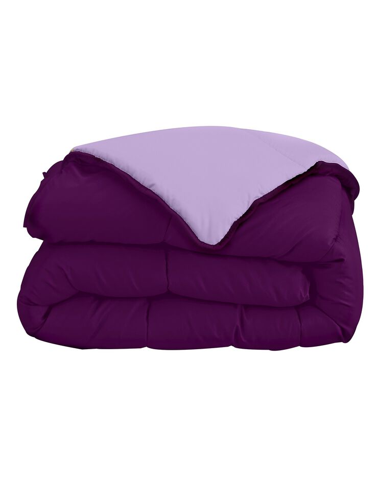 Couette bicolore microfibre 350g/m2 (aubergine / parme)