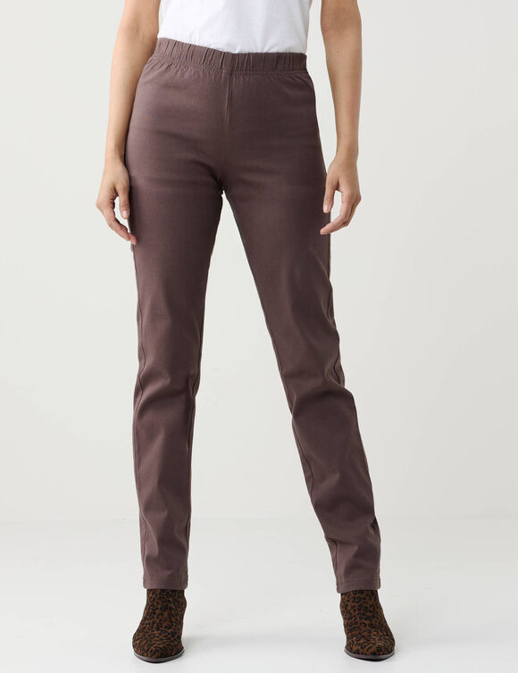 Pantalon sculptant, ceinture ventre plat (chocolat)