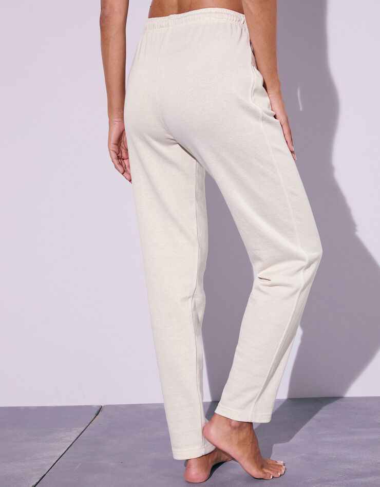 Pantalon jogging, molleton gratté (écru) Pantalon jogging, molleton gratté (écru)