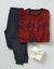 Pyjama "Relax" en maille polaire, toucher peluche (bordeaux / marine)