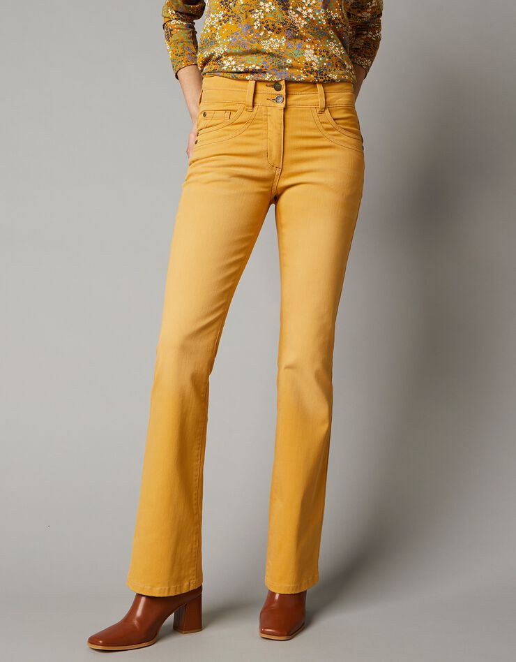 Jean coupe bootcut couleur stretch (miel) Jean coupe bootcut couleur stretch (miel)