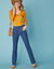 Jean bootcut taille haute - grande stature (stone)