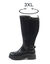 Bottes Kylie tr&egrave;s larges mollets 3XL, talon crant&eacute; et bande &eacute;lastiqu&eacute;e (noir)