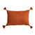 Coussin rectangulaire imprimé empreintes (naturel / terracotta)