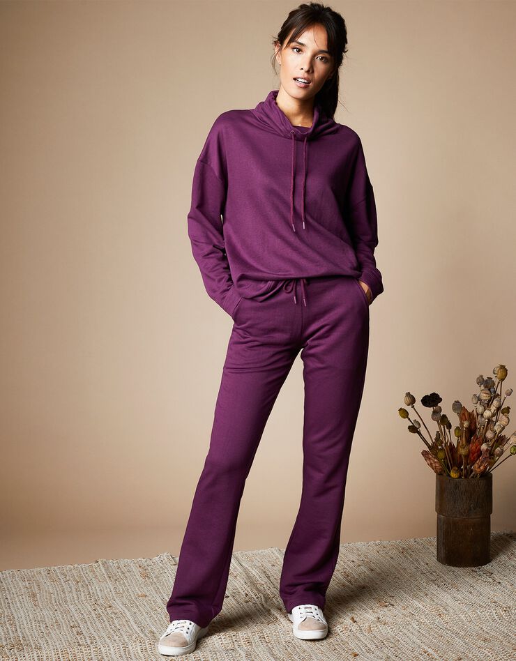 Sweat molleton gratté (prune) Sweat molleton gratté (prune)
