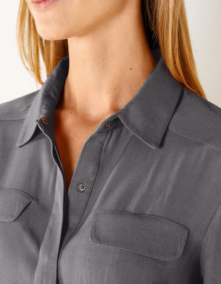 Robe chemise unie (bronze) Robe chemise unie (bronze)