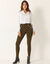 Legging effet pont, taille élastiquée (kaki)