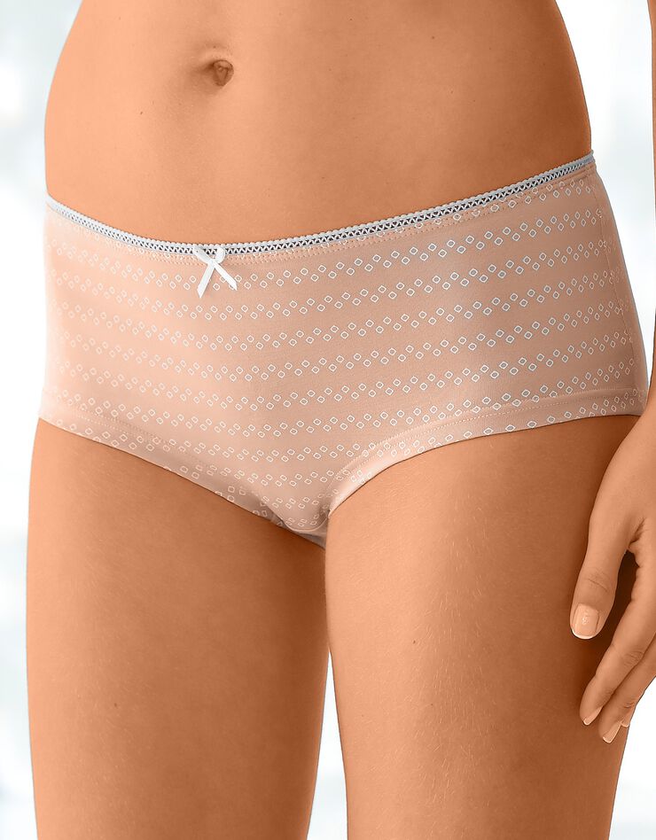 Shorty coton iimprimé motif à pois assortis – lot de 4 (noir / blush) Shorty coton iimprimé motif à pois assortis – lot de 4 (noir / blush)
