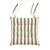 Galette de chaise carrée rayée - lot de 2 (eucalyptus)
