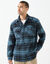 Surchemise boutonnée flanelle carreaux qualité lourde (bleu / noir)