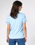 T-shirt col carré galon fantaisie (bleu ciel)