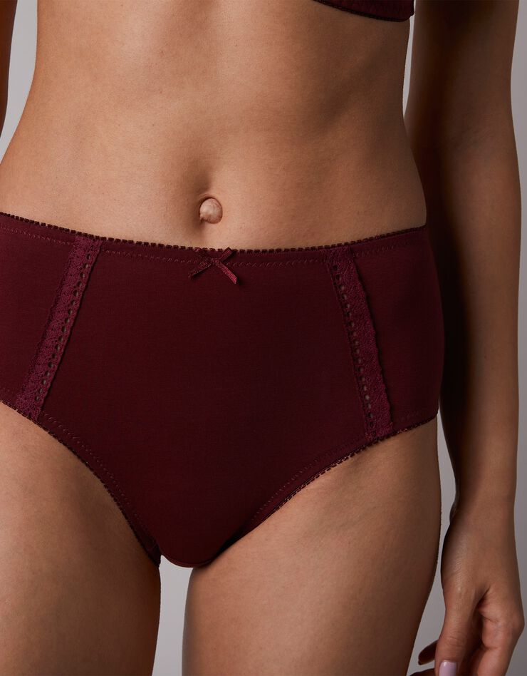 Culotte maxi en coton ajouré - Lot de 2 (chocolat + poudre) Culotte maxi en coton ajouré - Lot de 2 (chocolat + poudre)