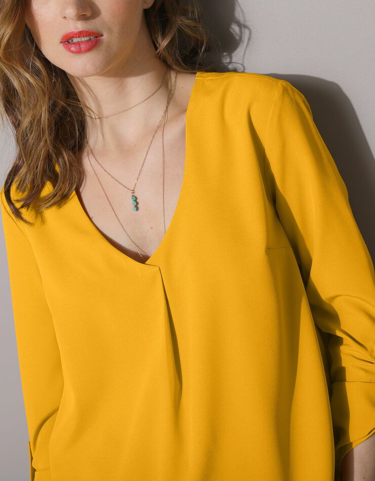 Blouse fluide col V (moutarde) Blouse fluide col V (moutarde)