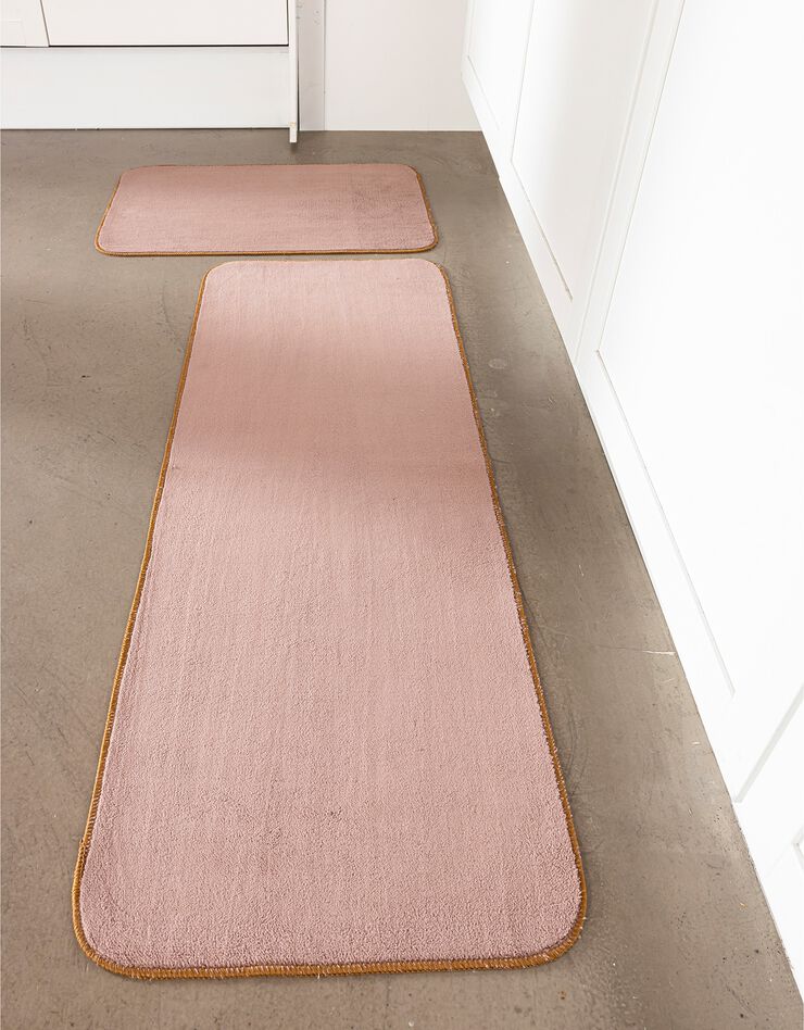 Tapis de cuisine microfibre absorbante unie (marron)