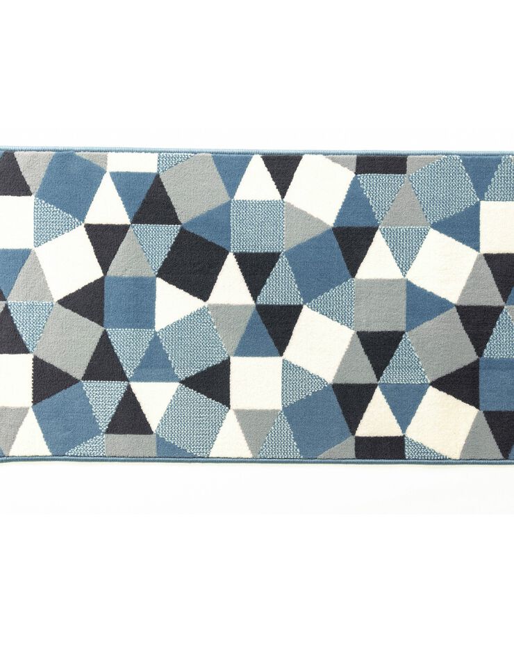 Tapis motif damiers (bleu) Tapis motif damiers (bleu)