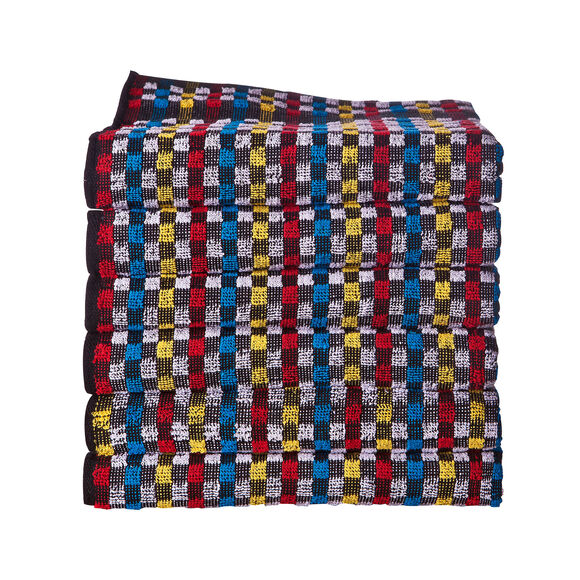 Essuie-mains éponge fond noir - lots (noir)