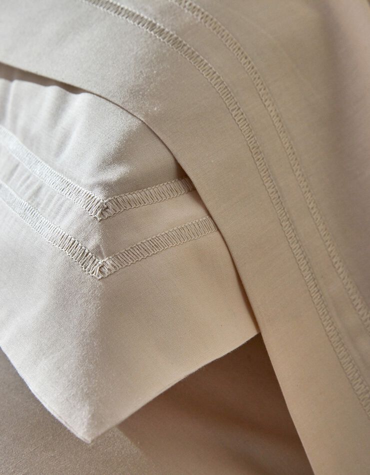 Linge de lit uni percale (sable)