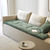 Long coussin de canapé tissage chenille (vert)
