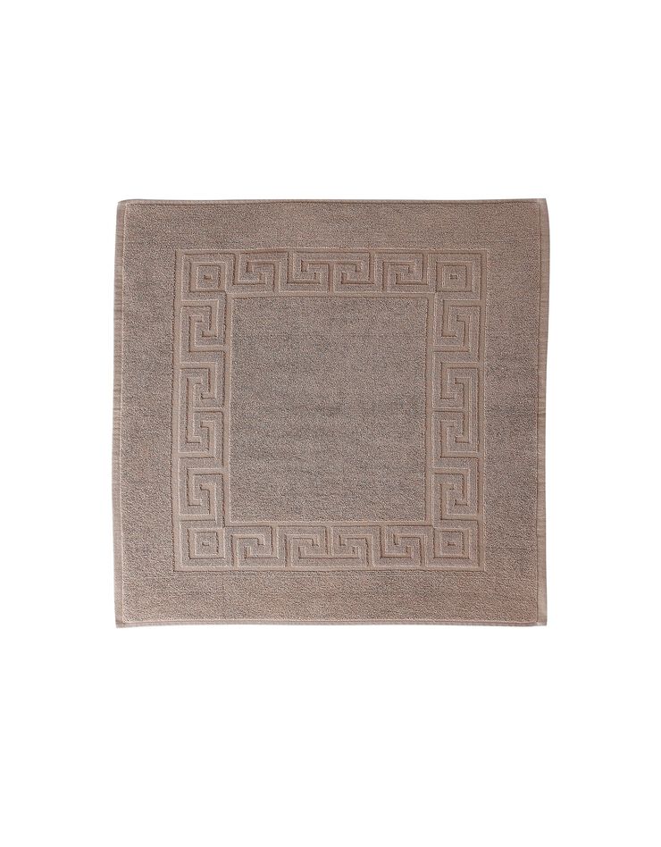 Tapis de bain éponge liteau motif frise grecque (taupe) Tapis de bain éponge liteau motif frise grecque (taupe)